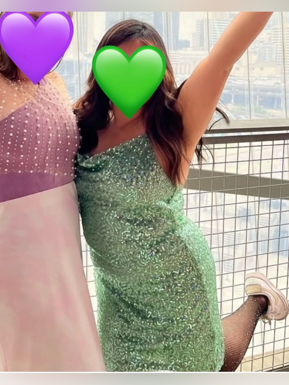 H&M Green Sequin Mini Dress